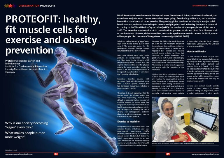 PROTEOFIT: healthy, fit muscle cells for exercise and obesity prevention