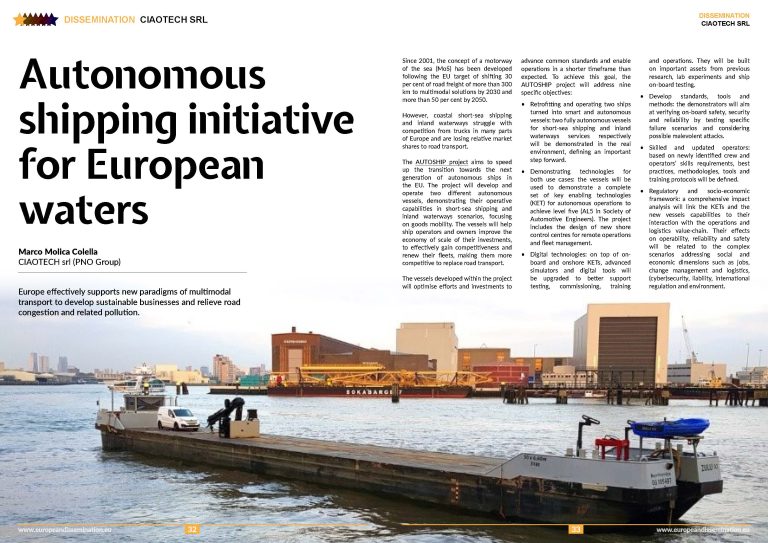 Autonomous shipping initiative for European waters