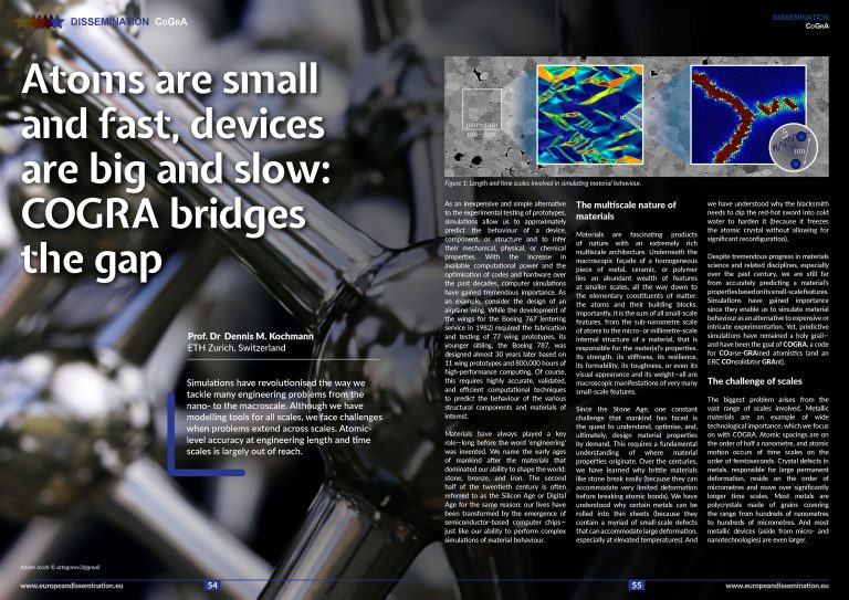 Atoms are small and fast, devices are big and slow: COGRA bridges the gap