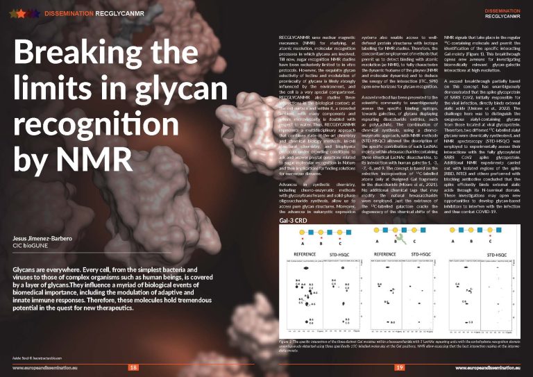Breaking the limits in glycan recognition by NMR Glycans are everywhere.