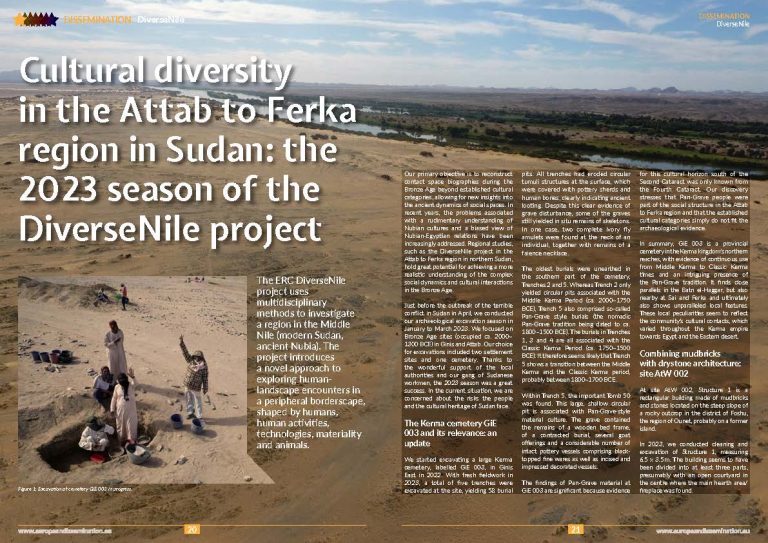Cultural diversity in the Attab to Ferka region in Sudan: the 2023 season of the DiverseNile project
