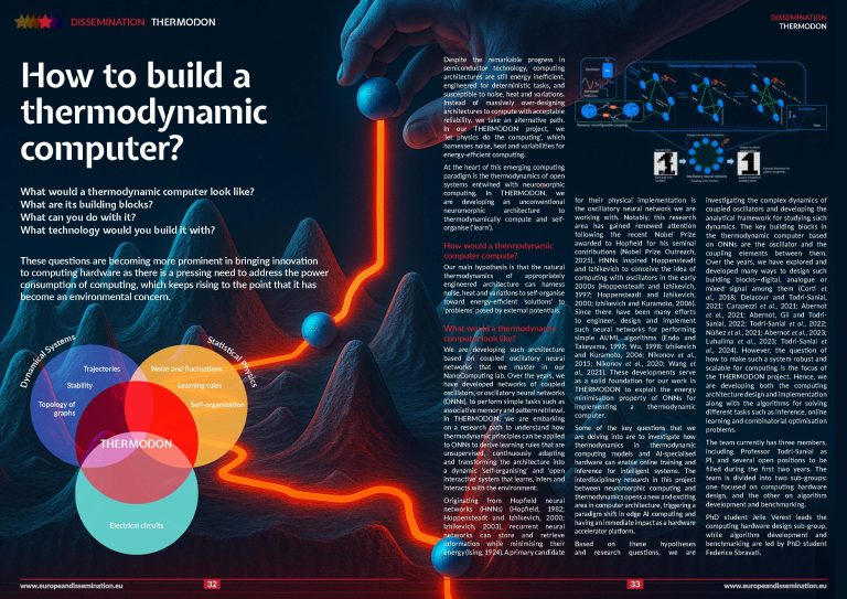 How to build a thermodynamic computer?