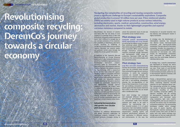 Revolutionising composite recycling: DeremCo’s journey towards a circular economy