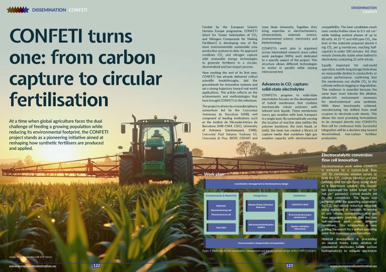 CONFETI turns one: from carbon capture to circular fertilisation