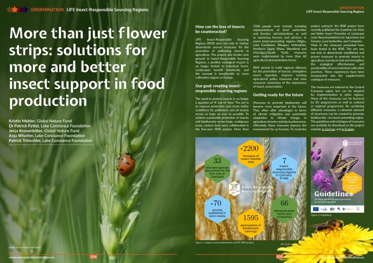 More than just flower strips: solutions for more and better insect support in food production