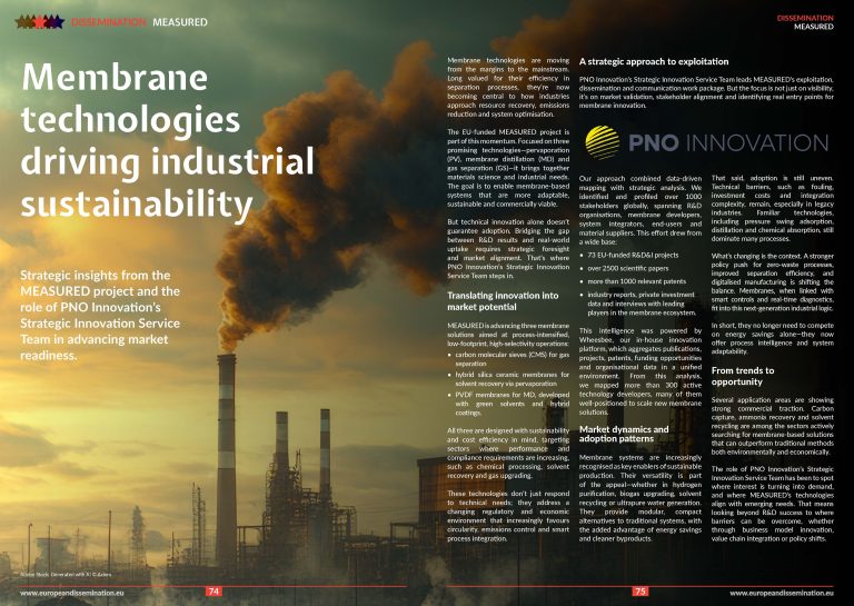 Membrane technologies driving industrial sustainability