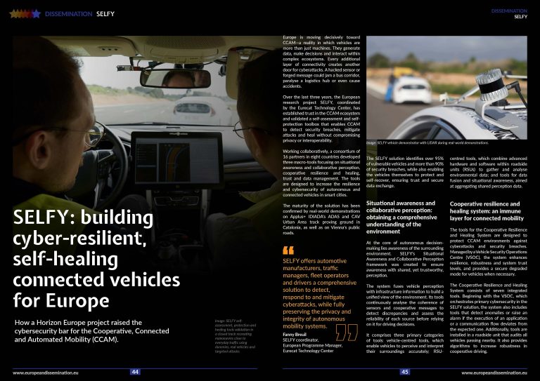 SELFY: building cyber-resilient, self-healing connected vehicles for Europe