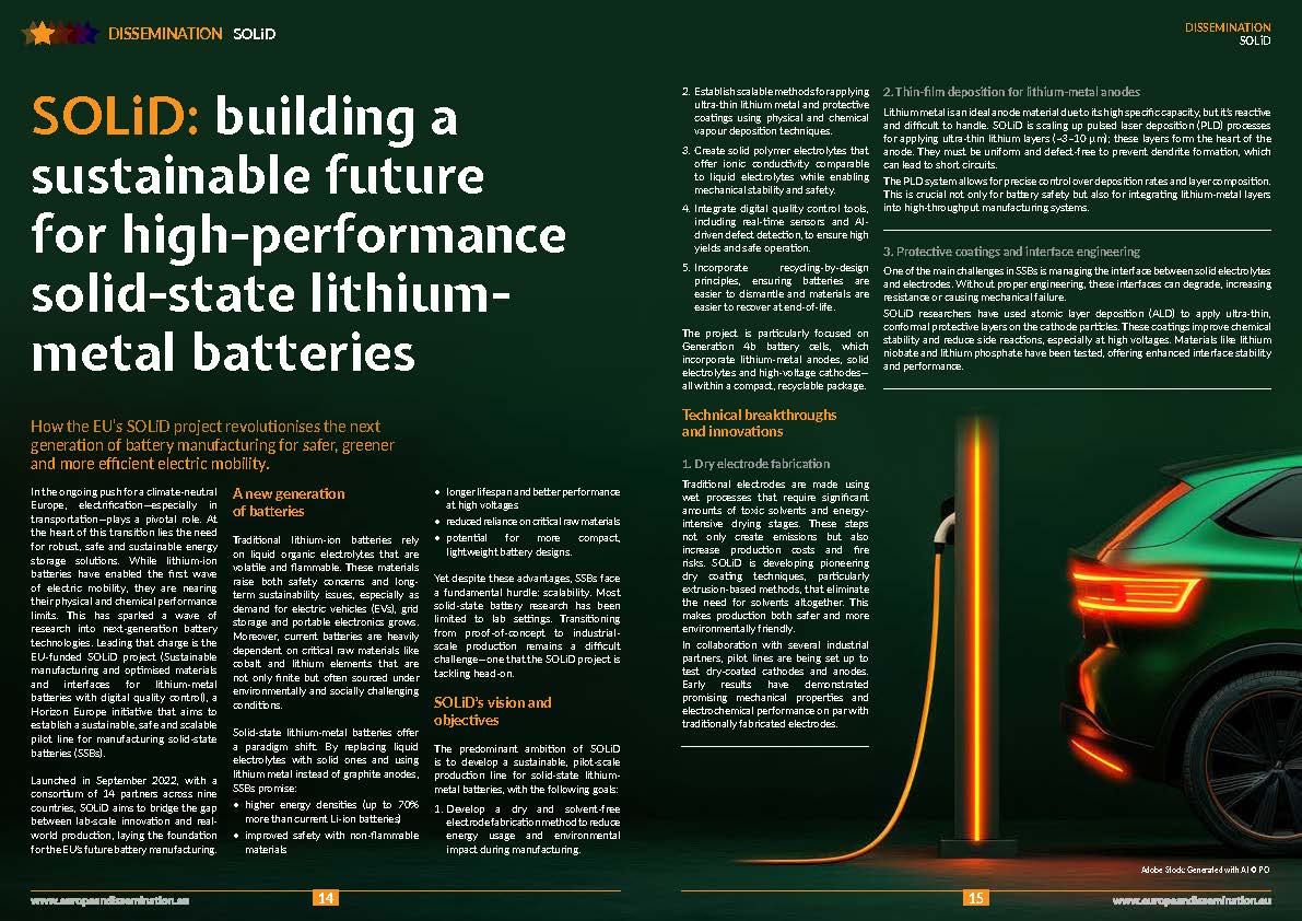 Edma Building SOLiD: building a sustainable future for high-performance solid-state ...
