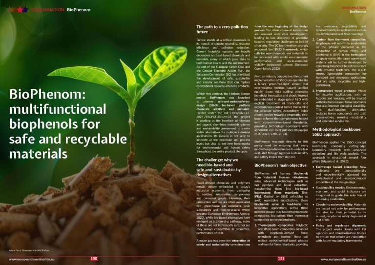 BioPhenom: multifunctional biophenols for safe and recyclable materials