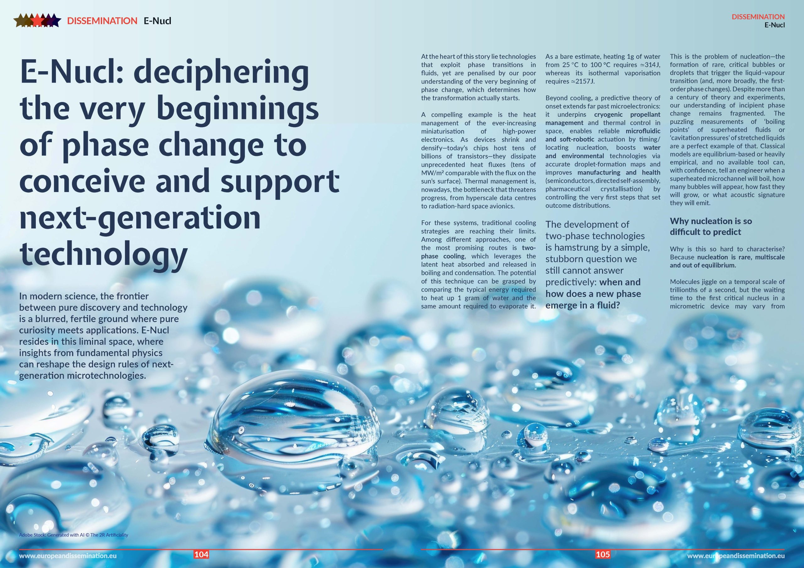 E-Nucl: deciphering the very beginnings of phase change to conceive and ...