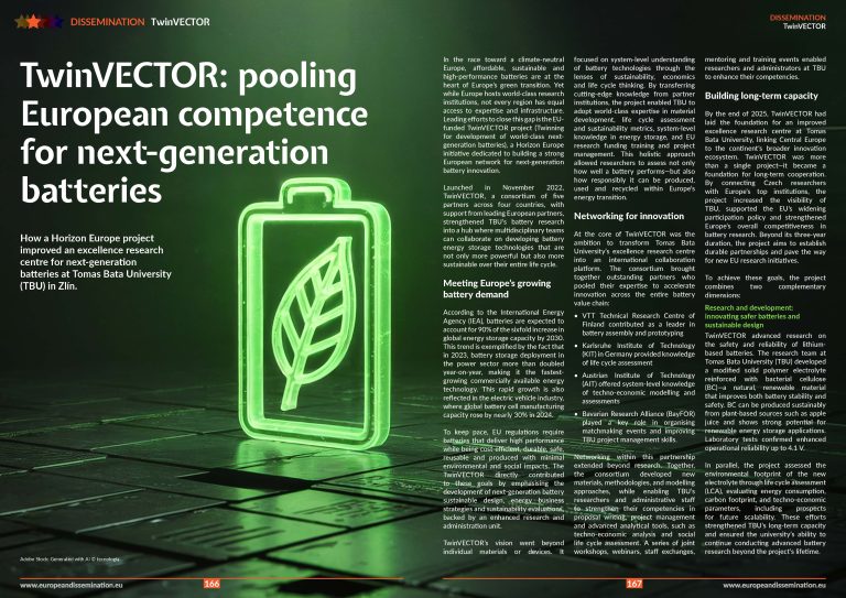 TwinVECTOR: pooling European competence for next-generation batteries