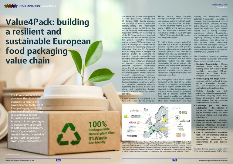 Value4Pack: building a resilient and sustainable European food packaging  value chain