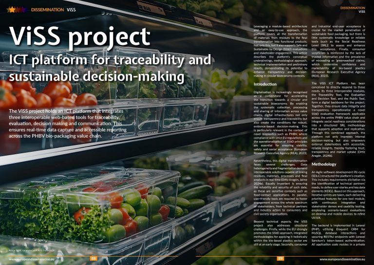 ViSS project: ICT platform for traceability and sustainable decision-making