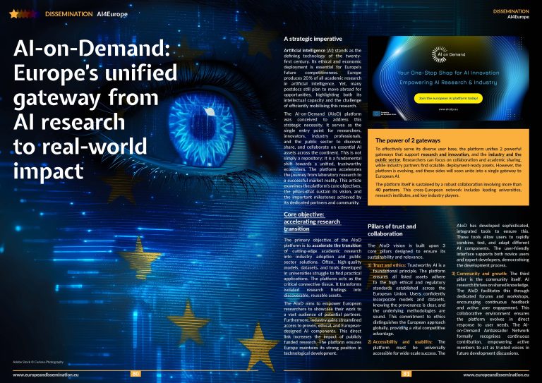 AI-on-Demand: Europe’s unified gateway from AI research to real-world impact