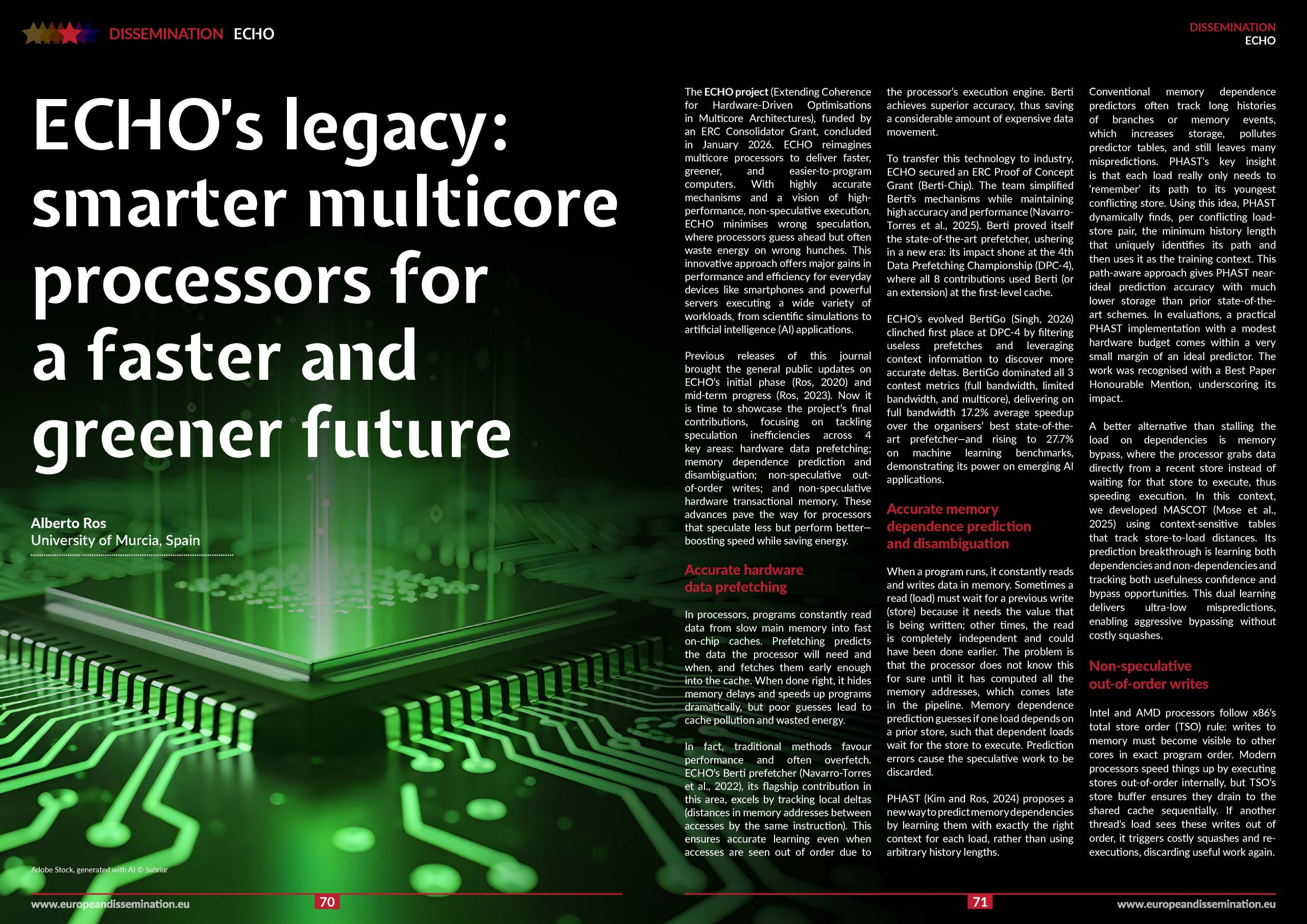ECHO’s legacy: smarter multicore processors for a faster and greener ...