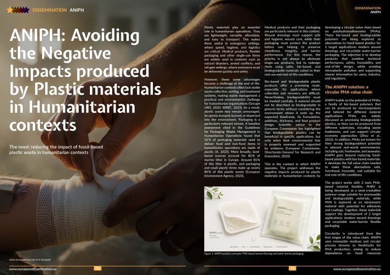 ANIPH: Avoiding the Negative Impacts produced by Plastic materials in Humanitarian contexts
