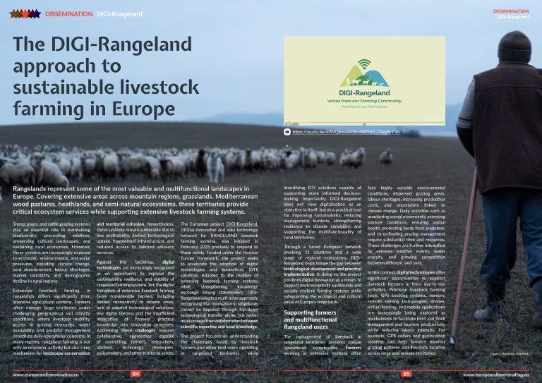 The DIGI-Rangeland approach to sustainable livestock farming in Europe