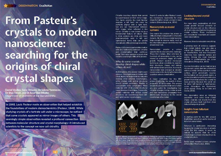 From Pasteur’s crystals to modern nanoscience: searching for the origins of chiral crystal shapes