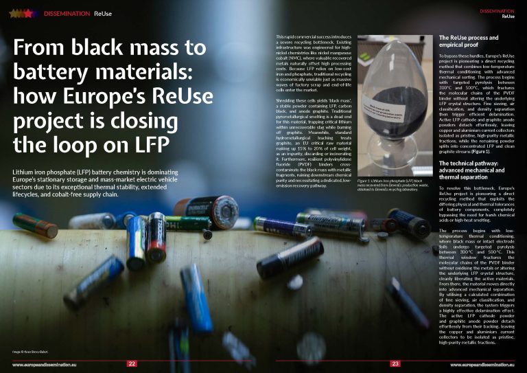 From black mass to battery materials: how Europe’s ReUse project is closing the loop on LFP